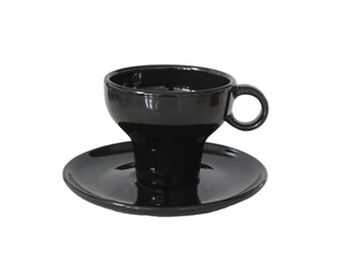 Mug U Saucer taċ-ċeramika tat-te
